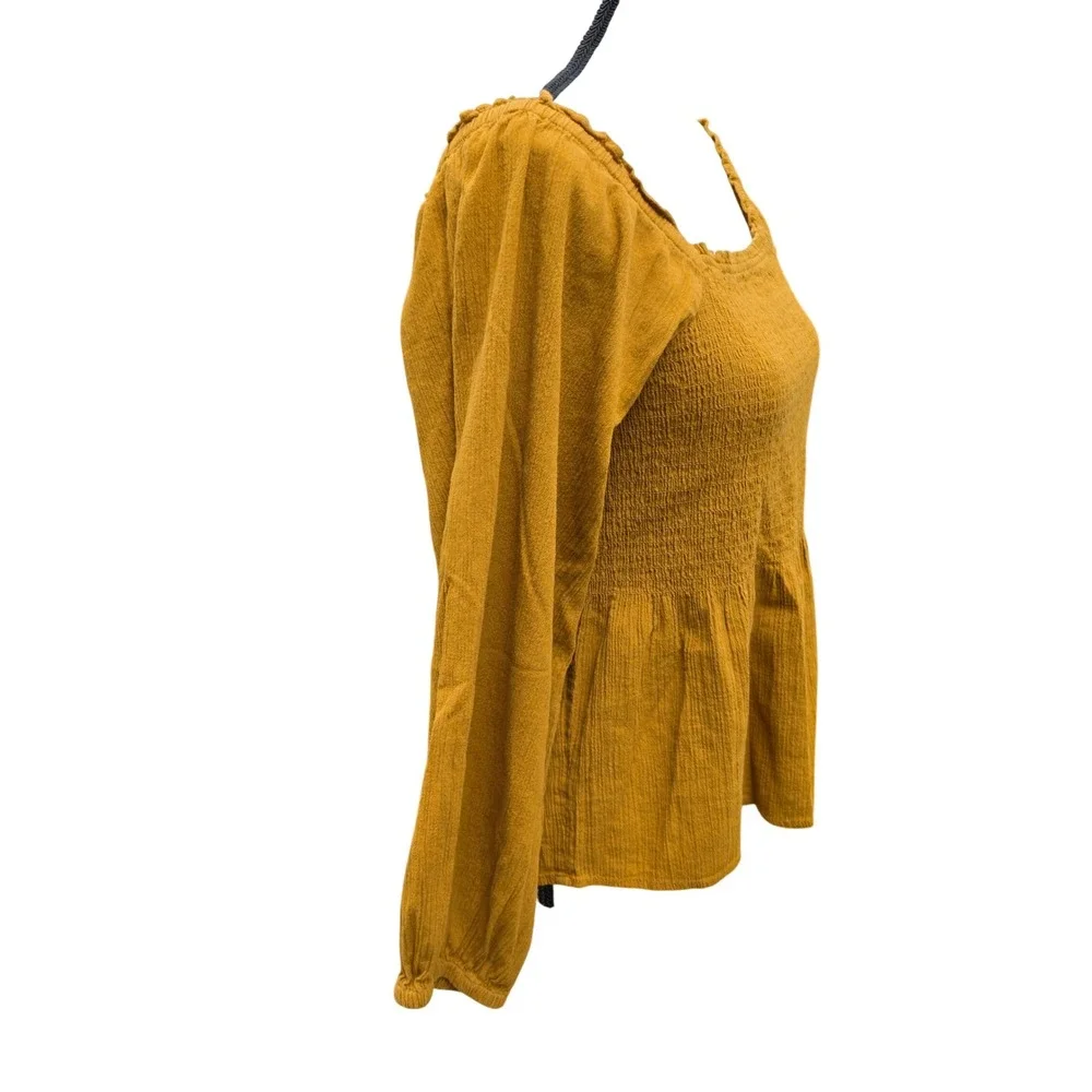 Madewell smocked peplum